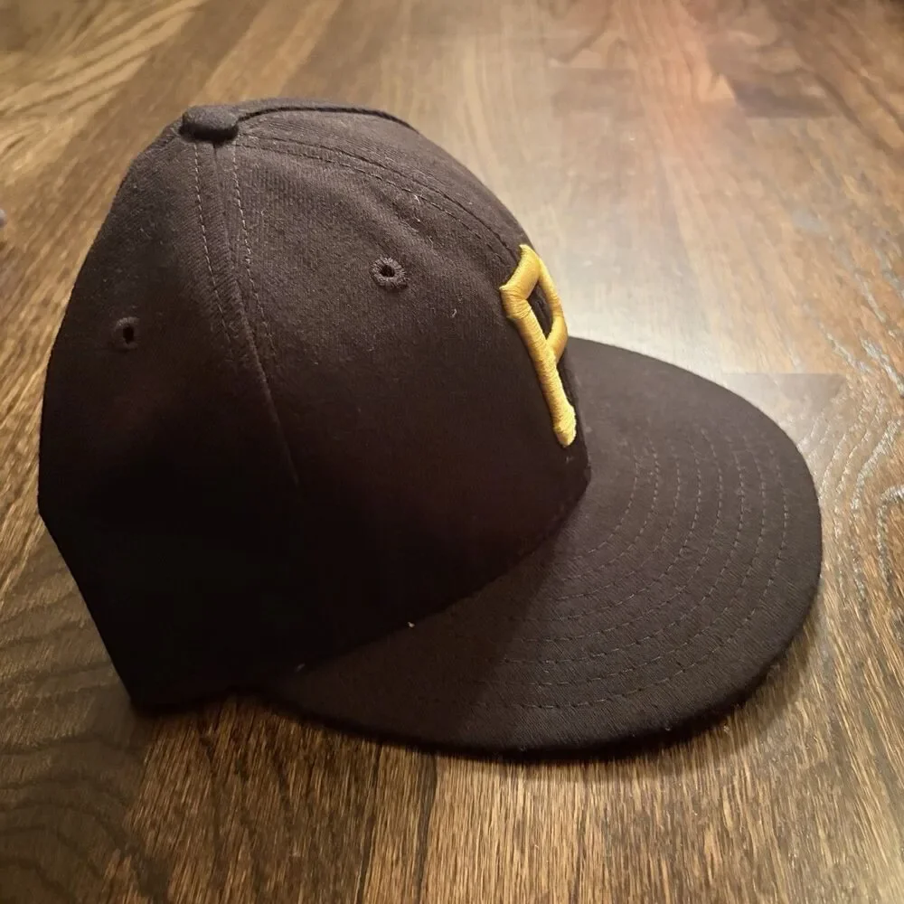 Pittsburgh Pirates Hat Cap Fitted Mens 7 1/4 Black MLB Baseball 59FIFTY New Era